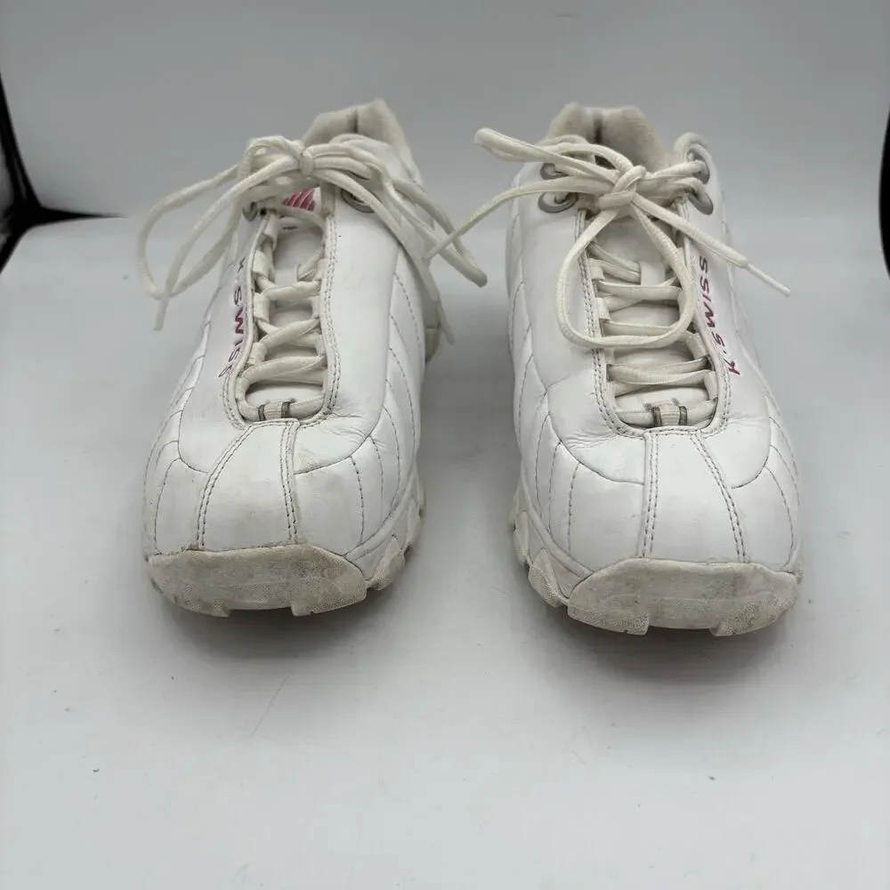 K Swiss Sneakers Womens Size 11 ST329 CMF Heritage White‎ Pink 93426-156-M Low